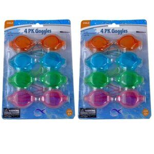 Child Swim Goggles Tinted Lens 8-Pack